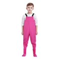 thumbnail image 1 of Children‘s Boys Girls Dinosaur Rainbow Printed Button Rain Jacket Hooded Windproof Raincoat, 1 of 5