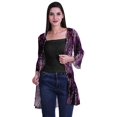 thumbnail image 2 of Moomaya Printed Georgette Shrug Ruffled Back Drop Hem Beach Cover Up For Women, 2 of 5