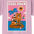 thumbnail image 2 of Garfield T-Shirt pour Homme Cool Down à Col Rond, Manches Courtes, Rose Berceau - TTG, 2 of 3