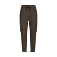 thumbnail image 4 of WRKEKC Cargo Pants for Men Pocket Patch Drawstring Multiple Pockets Straight Leg Work Pants Outdoor Fitness Pants for Active Wear, 4 of 5