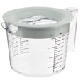 thumbnail image 1 of Mainstays 8-Cup Large Clear Plastic Measuring Cup with 3-Position Lid and Easy-Read Measurements, Grey, 1 of 10