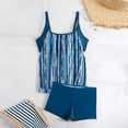 thumbnail image 4 of Cameland Women's Plus Size Conservative Lace Stitching Suit Swimming Trunks Split Swimsuit Suit, 4 of 6