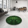 thumbnail image 4 of Ahgly Tapis Rectangulaire Lavable en Machine Vert Transitionnel, 8 Pieds x 12 Pieds, 4 of 7
