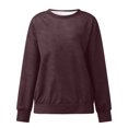 thumbnail image 5 of pxiakgy Chandail Décontracté à Manches Longues pour Femmes Automne Hiver Col Rond Couleur Unie bronze + TTG, 5 of 5