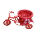 thumbnail image 3 of Panier de Fleurs Artificielles Support de Plante Cadeaux Panier de Rangement de Bureau Plante Rouge, 3 of 9