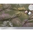 thumbnail image 3 of Soimoi Velvet Fabric Leaves & Floral Flower Print Fabric by Yard 58 Inch Wide, 3 of 3