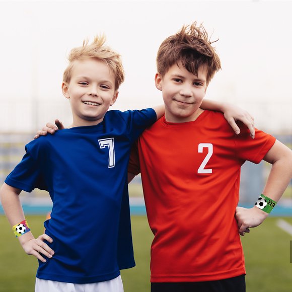 Football Match Slap Bands,10 Pcs Football Match Soccer Wristbands Soccer Theme Party Supplies Favors Gifts Time-Tested Durability