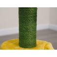 thumbnail image 4 of Vibrant Life 24" Sunflower Cat Sisal Scratching Post with Soft Perch, Scratching Ramp, Green/Yellow, 4 of 8
