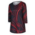 thumbnail image 4 of Mode Femmes Printemps Imprimé Manches Mi-Longues Col Rond Tee-Tops Décontractés;Halloween;Christmas;Work;Home;Daly;Casual;Dating;Birthday, 4 of 5