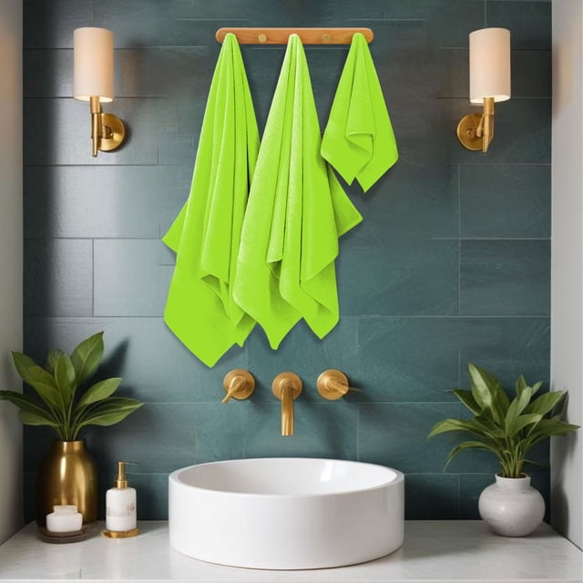 Dvkptbk Cotton Plain Gift Set Towel Multicolor Soft Absorbent Household Bath Towel Towel