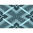 thumbnail image 1 of Ahgly Company Machine Washable Indoor Rectangle Transitional Blue Lagoon Blue Area Rugs, 7' x 10', 1 of 7