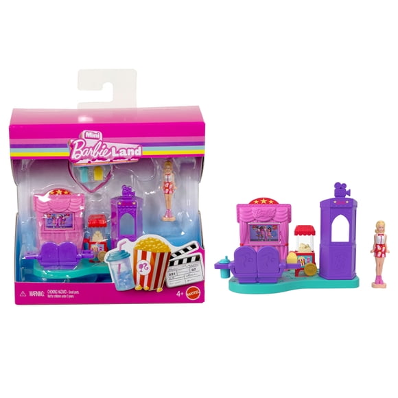 Barbie Mini Barbie Land Doll House Playsets with 1.5-Inch Doll, Furniture & Accessories (Styles May Vary)