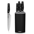 thumbnail image 1 of Hecef 6-Piece High Carbon Stainless Steel Kitchen Knife Set with Block, Scissors, Sharp, Rust Proof, 1 of 10