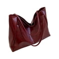 thumbnail image 2 of Fwttom Trendy Ladies' Tote Bag Large Capacity Soft Leather Shoulder Bag Handcarry Bucket Purse, 2 of 9
