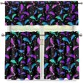 thumbnail image 3 of Halloween Bat Kitchen Curtains and Valances 3 Piece Set,Valance Curtains for Kitchen Windows Halloween Kitchen Curtains Tiers and Valances for Cafe Living Room Window Decoration, 3 of 5
