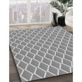 thumbnail image 3 of Ahgly Company Tapis de Zone Rond d'Intérieur Lavable à la Machine, Style Transitionnel, Gris Argenté, 6 Pieds Rond, 3 of 7
