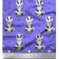 thumbnail image 1 of Soimoi Purple Rayon Fabric Dots & Raccoon Animal Fabric Prints By Yard 58 Inch Wide, 1 of 3