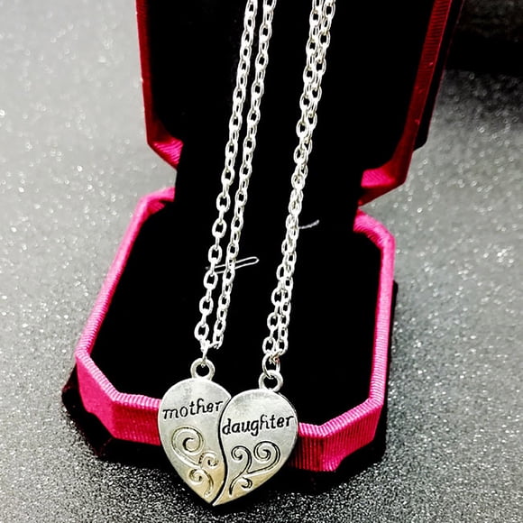 TIMIFIS Necklace Mother Daughter Heart Necklace Women Love Mom Mother's Day Gift For Mother Gift ummer