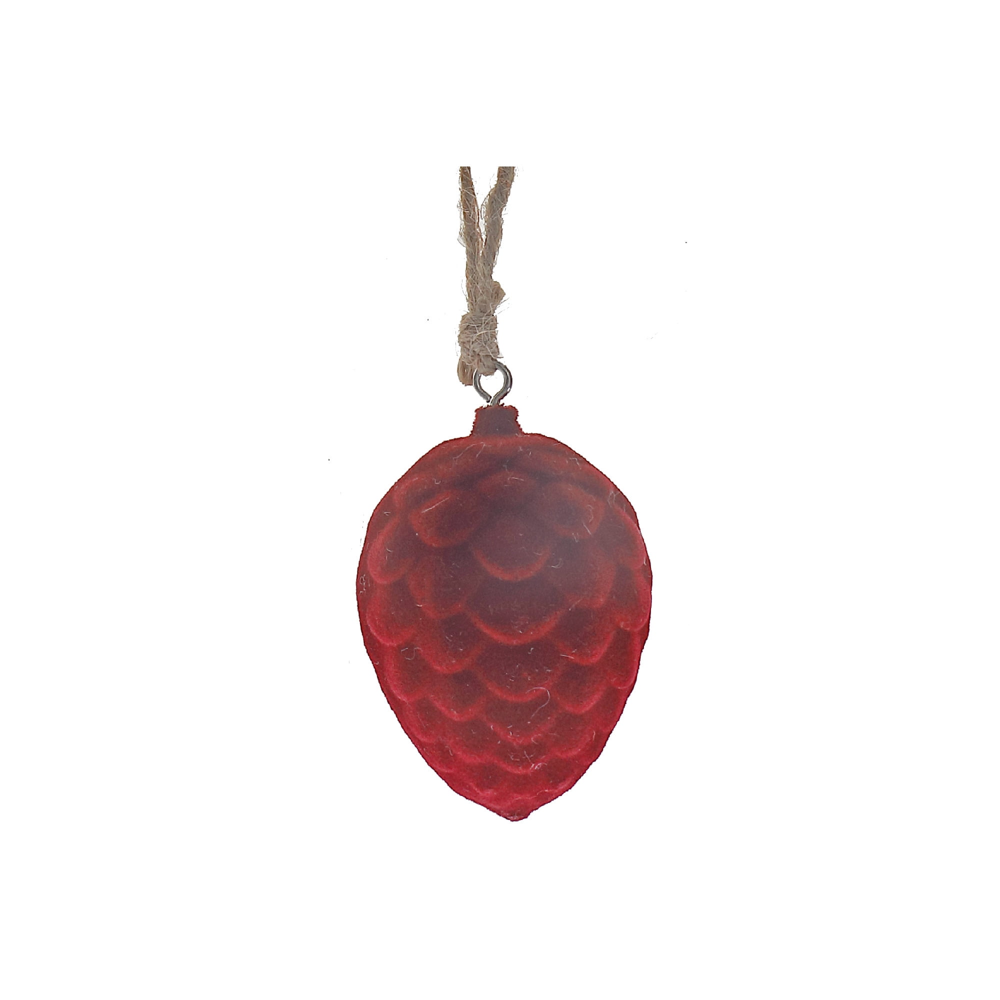 Décoration En Forme De Pomme De Pin En Velours - Lot De 12