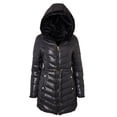thumbnail image 1 of Sportoli Manteau d'Hiver pour Femme Réversible Doublé en Fausse Fourrure, Doudoune Matelassée - Noir (2X), 1 of 7