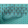 thumbnail image 4 of oneOone Tissu Popeline de Coton Rayé & Paisley Ikat Imprimé 1 Yard 56 Pouces de Large, 4 of 4
