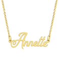 thumbnail image 1 of KISPER 18K Gold Plated Stainless Steel Personalized Name Pendant Necklace, Annette, 1 of 6