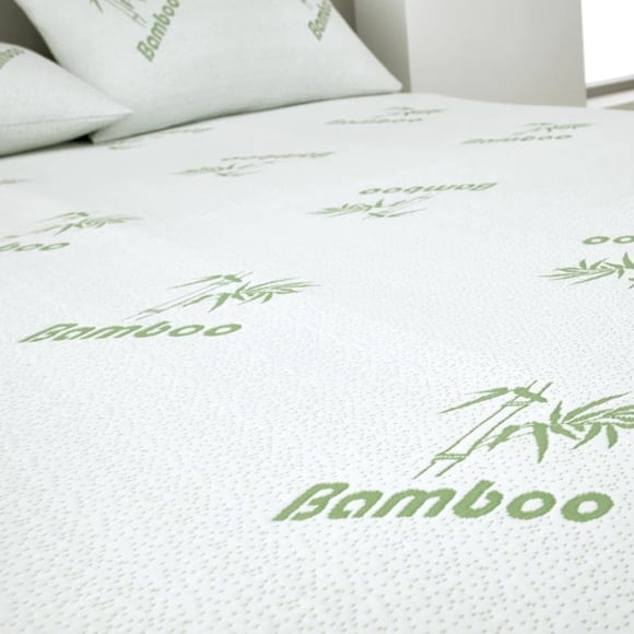 Bamboo Mattress Pad 39"x80"x18", Fitted Soft Absorbent Washable Breathable Waterproof Noiseless Non Slip Deep Pocket Protector, Twin
