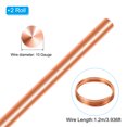 thumbnail image 3 of Unique Bargains Soft Copper Wire, 2Pcs 10Gauge/2.5mm Diameter 1.2m/3.9ft Spool Craft Wire, 3 of 5
