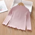 thumbnail image 4 of Girls' Tops,Tees & Blouses Baby Spring Heart Print Cotton Ruffle Long Sleeve Knitted Pullover Pink Casual Fall Tops for 6-7 Years, 4 of 6