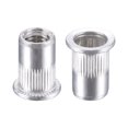 thumbnail image 1 of Unique Bargains M8 Rivet Nuts Aluminium Alloy Knurled Flat Head Threaded Insert Nut Silver 50 pcs, 1 of 5