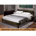 thumbnail image 2 of Acacia Aurora Bed Frame with Headboard Solid Wood Platform Bed, King Size Bed Frame, Unique Design Contemporary Signature Wood Bed Compatible with All Mattresses, Non-Slip and Noise-Free, Mocha, 2 of 5