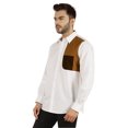 thumbnail image 3 of Bestman Chemise en Coton Unie à Boutons pour Homme à Manches Longues Tenue Formelle, 3 of 7