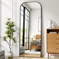 thumbnail image 3 of BEAUTYPEAK 21"x57" Rounded Top Full Length Mirror Floor Mirror,Black, 3 of 9