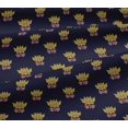 thumbnail image 5 of oneOone Viscose Jersey Fabric Leaves & Lotus Block Print Sewing Fabric BTY 60 Inch Wide, 5 of 5