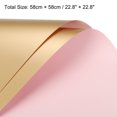 thumbnail image 2 of Unique Bargains Double Sided Color Flower Wrapping Paper Lotus Color+Gold 22.8'x22.8' Waterproof 10 Pack, 2 of 5