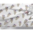 thumbnail image 2 of Soimoi Modal Satin Fabric Leaves & Floral Block Print Sewing Fabric Yard 42 Inch Wide, 2 of 3