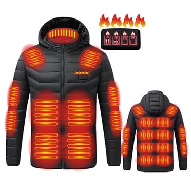 Babysbule Mens Jackets Clearance Outdoor Warm Clothing Heated For Riding Skiing Fishing Charging Via Heated Coat