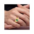thumbnail image 2 of RYLOS Mens Rings 14K Yellow Gold Classic Design 7X5MM Oval Gemstone & Diamond  Emerald May Birthstone Ring Size 9, 2 of 6