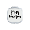 thumbnail image 1 of Happy New Year Quote Handwrite Mirror Square Portable Hand Pocket Makeup, 1 of 3
