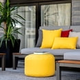 thumbnail image 2 of Gouchee Home Soleil Indoor/Outdoor Ottoman – Water-Repellent Yellow Pouf with Polystyrene Bead Filling, Lightweight & Durable for Patio, Balcony, or Living Room, 2 of 6