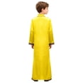 thumbnail image 2 of Moggemol Garçons Tunique Maxi à Manches Longues Dubai Traditionnel Satin Soyeux Faux Fendu Robe Or 6, 2 of 7
