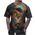 thumbnail image 2 of Qertyioot T-shirt Décontracté d'Été pour Hommes à Col Rond Imprimé pour la Fête des Pères, 2 of 5