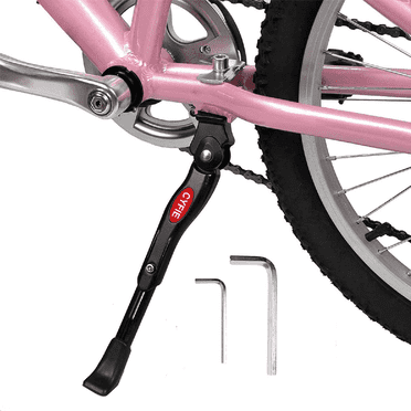 Cyfie Béquilles de Vélo à Montage Central pour Vélos de 16 18 20 Pouces Béquilles Réglables en Alliage d'Aluminium pour Vélo de Montagne à Roues de 16-20 Pouces Vélos de Route