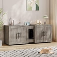 thumbnail image 3 of Garvee 55" Litter Box Enclosure for 2 Cats, with Double Room, Grey, 3 of 8