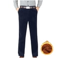 thumbnail image 2 of Dagugfen Work Pants for Men Button Business Casual Slim Fitting Thermal Officewear Pants Fall Clothes, 2 of 6