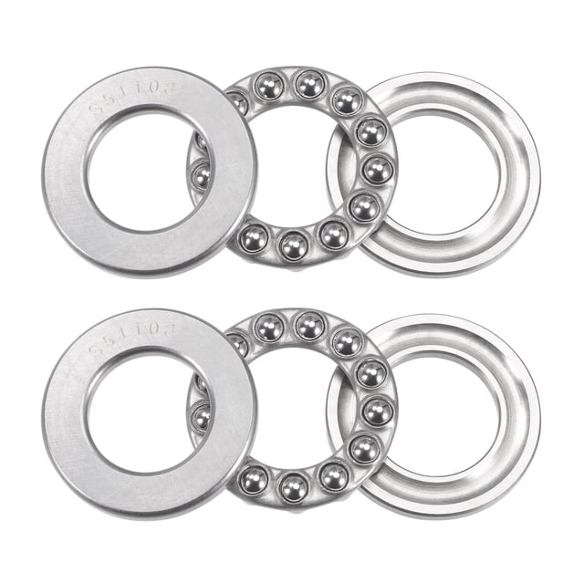 Unique Bargains 17x30x9mm S51103 Thrust Ball Bearing Stainless Steel with Washers 2 Pack