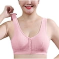 thumbnail image 1 of Timegard Wireless Bras for Women Plus Size Front Closure Button Full Support Breathable Comfy Seniors Bra, 1 of 7