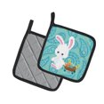 thumbnail image 2 of Carolines Treasures BB6898PTHD Pâques Rabbit Paisley Bleu Paire de Porte-Casseroles, 2 of 3