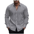 thumbnail image 2 of Gspmoly T-Shirts Chemises pour Hommes, Chemise Haut Imprimée à Col à Manches Longues Décontractée et Confortable pour Hommes à la Mode Haut pour Hommes Liquidation, 2 of 5