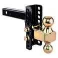 thumbnail image 1 of Adjustable Trailer Hitch Ball Mount, Tri-Ball (1-7/8" X 2" X 2-5/16"), Fits 2" Receiver, 5" Rise/Drop Hitch, Hitch For Heavy Dut ,Dependable Strength, 1 of 7